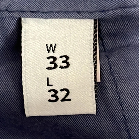 Amendi Gunnar Blue Organic Cotton Pleat Front Button Fly Pants - NWPT - Size 33 - Picture 6 of 11